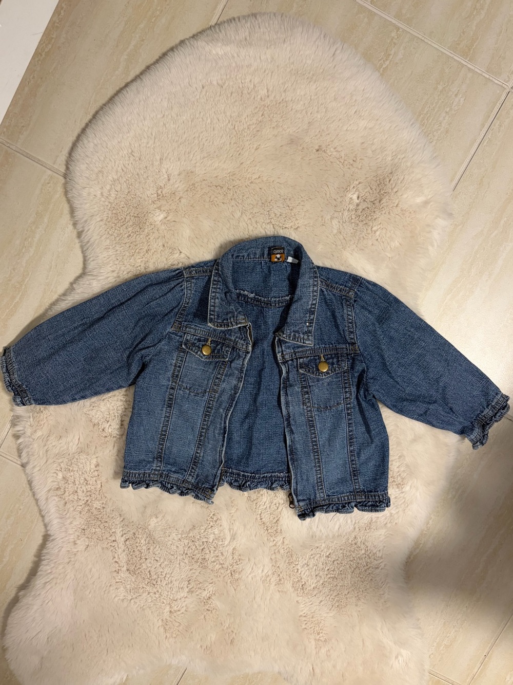 Kids Denim Jacket with Button Pockets - Size 24 months